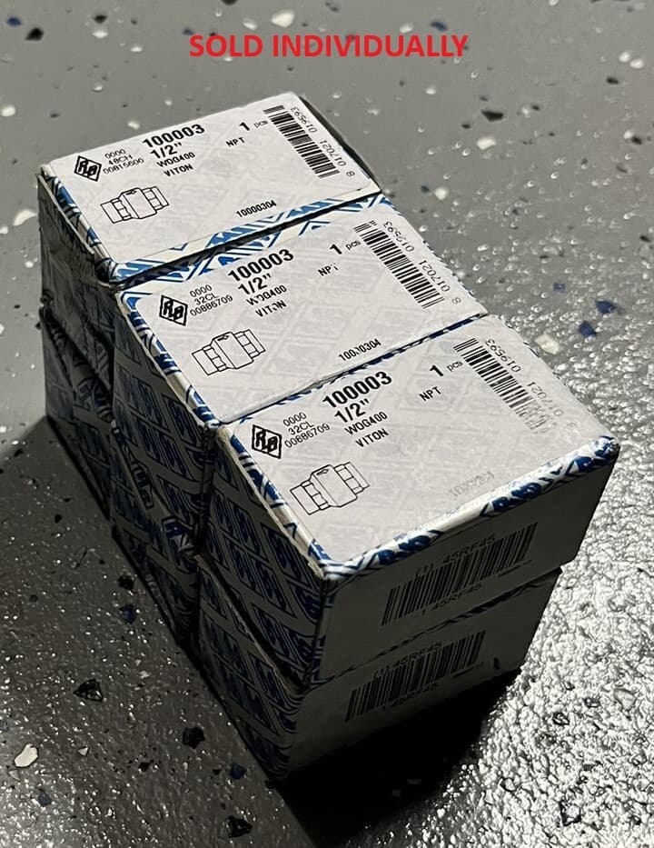 RB VITON 100003 1/2" INCH BRASS CHECK VALVE 400WOG | NEW 2