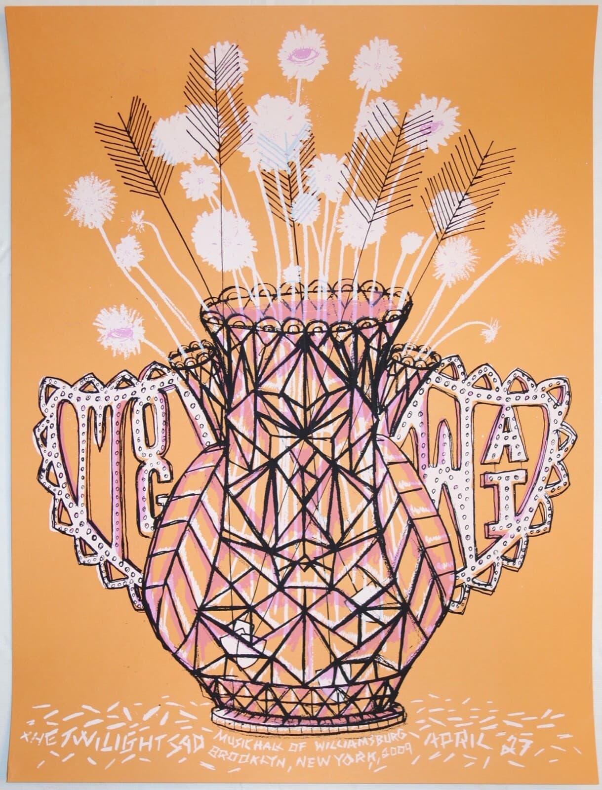  2009 Mogwai - Brooklyn Silkscreen Concert Poster S/N by Bubble Process