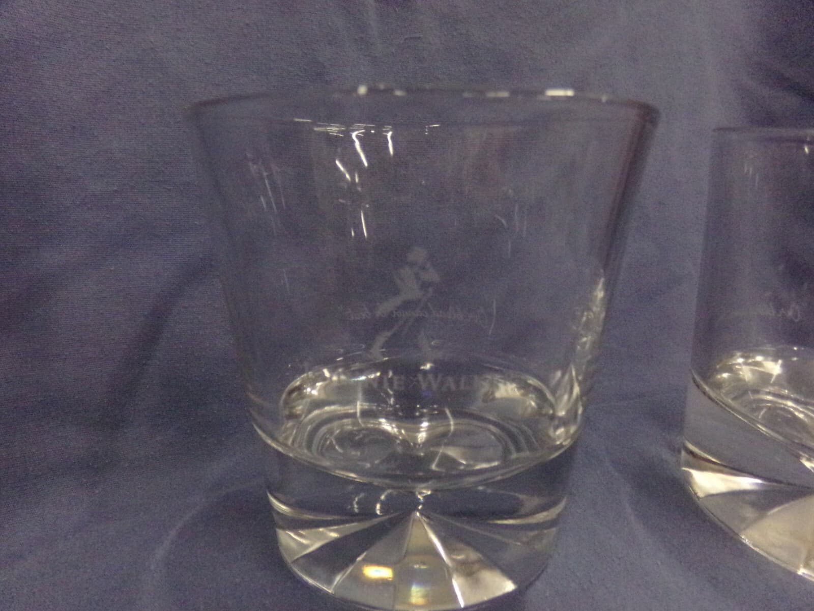Johnny Walker Whiskey Diamond Base Prism Rock Drinking Glasses Set Of 2 4