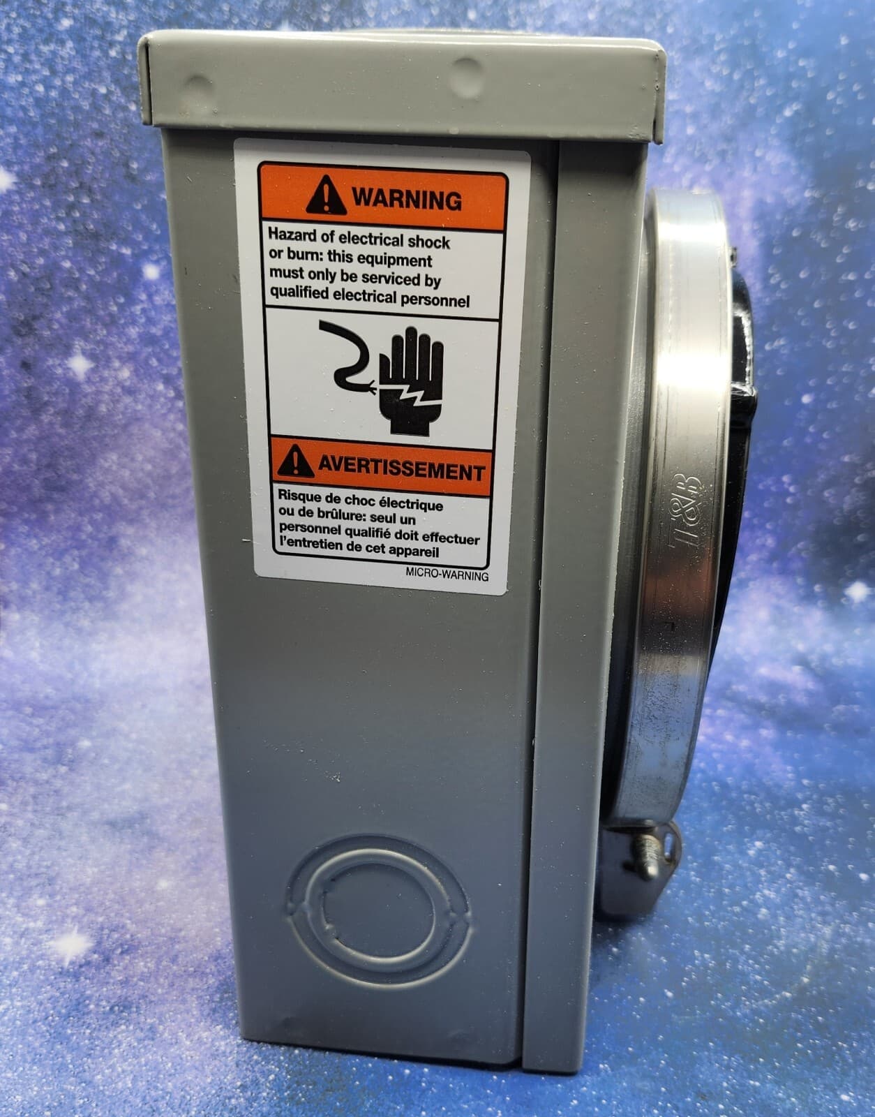 100A Overhead Meter Socket 1-1/4 Hub 600V BA3-1 1/4V-RT MicroElectric -NOB Cond. 5