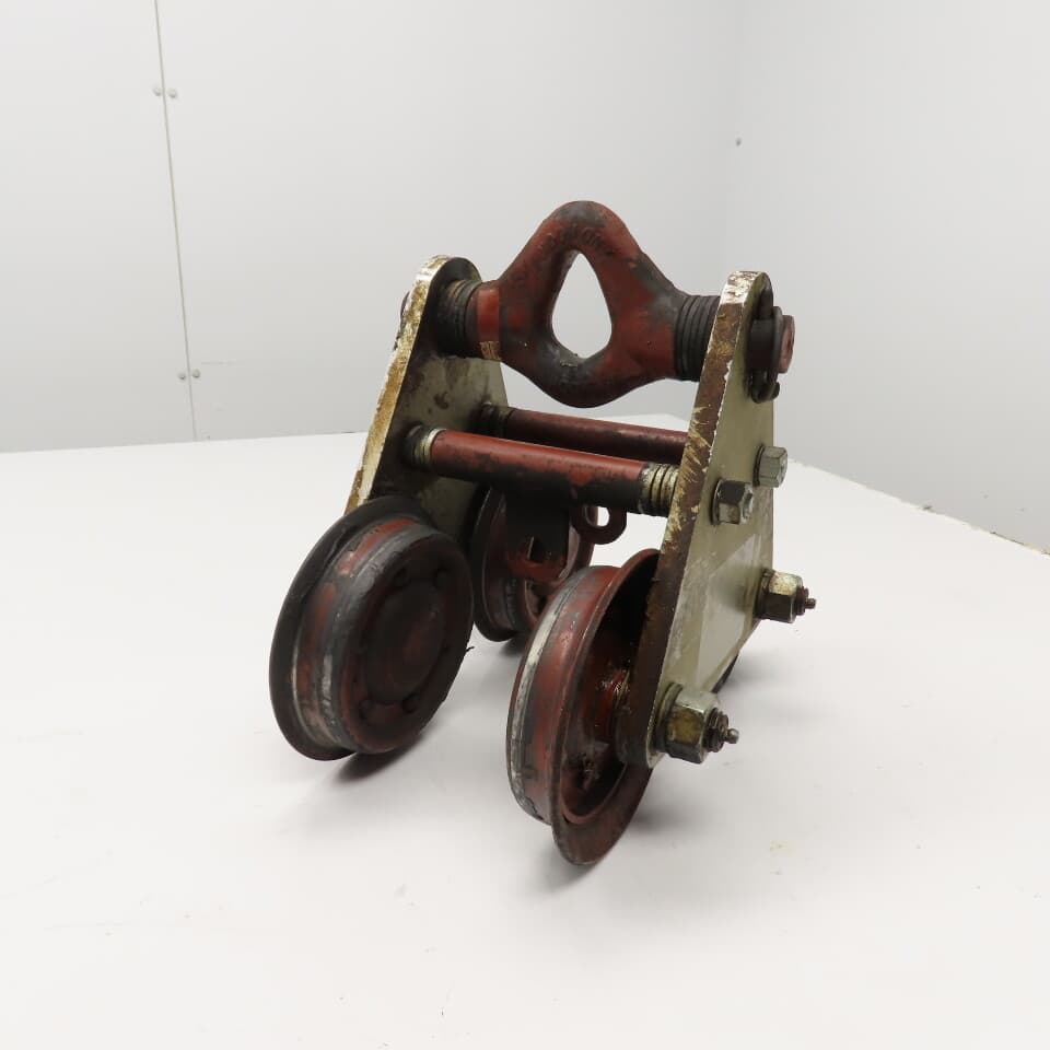 3 Ton Aluminum Frame Push/Pull Manual Hoist Beam Trolley 4" To 5-1/2" Flange