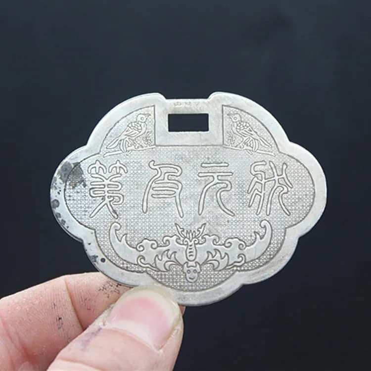 Collect Longevity Lock Piece Pendant Qilin Gift Bronze Lock Piece Pendant 2