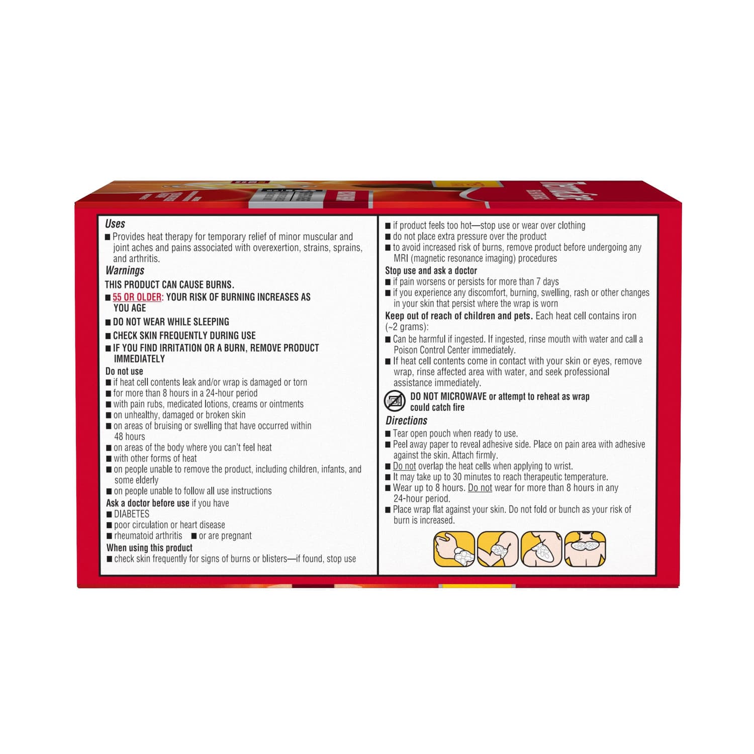 Thermacare Neck, Wrist & Shoulder, Back 11 Heatwraps, Pain Relief, Odor Free NEW 3