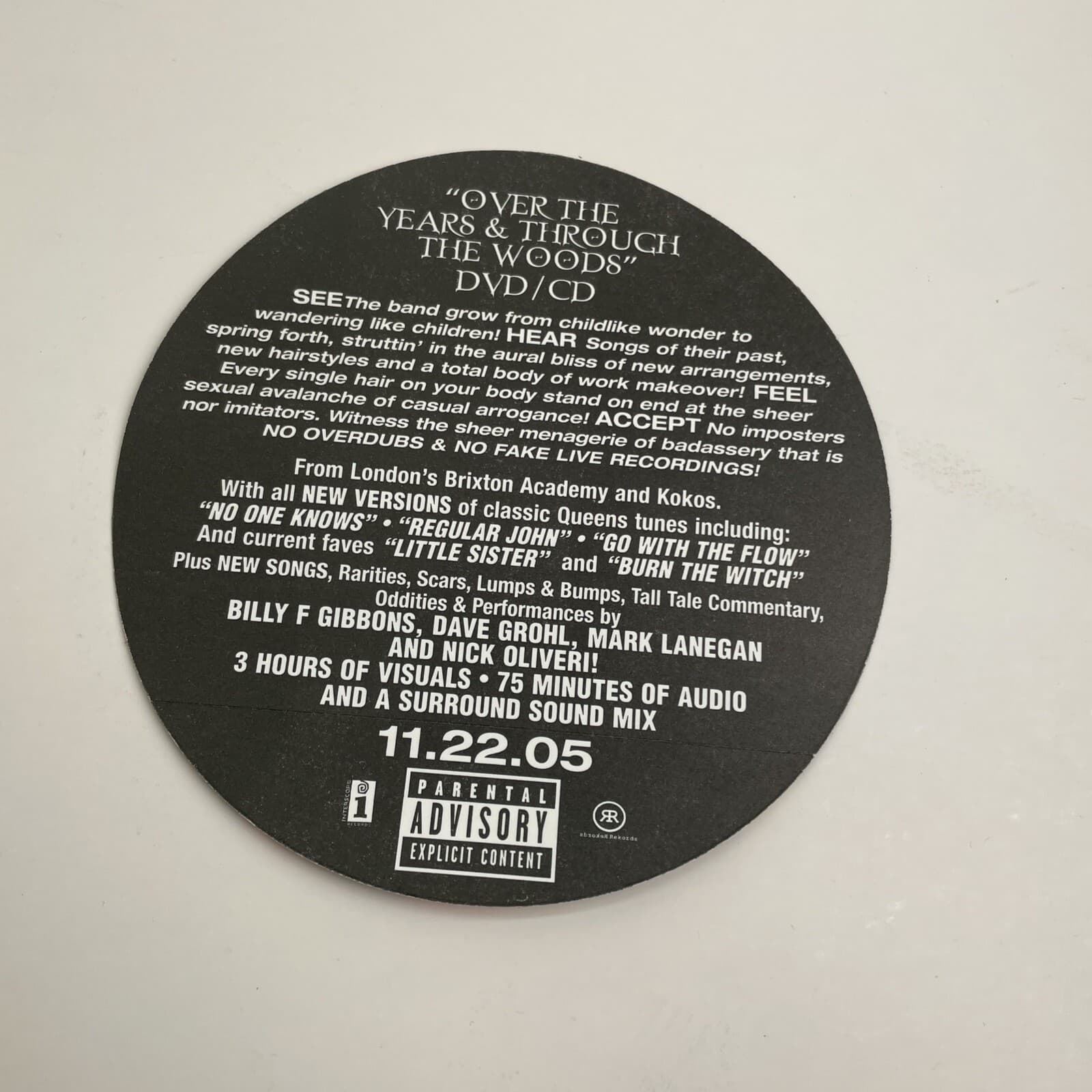 5 QUEENS OF THE STONE AGE Over The Years And Through The Woods 05 promo stickers 4