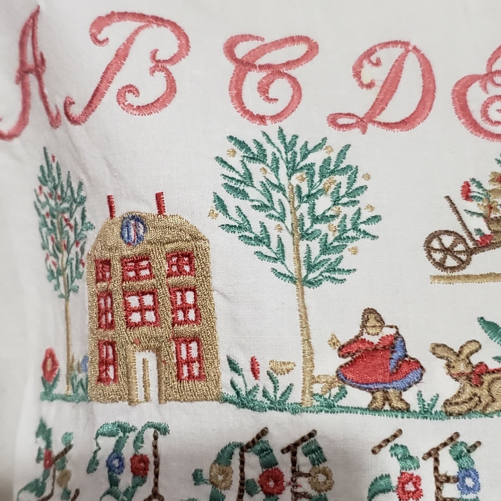 Vtg White Cotton Embroidered Country Style Top Shirt Short Sleeve  M 5