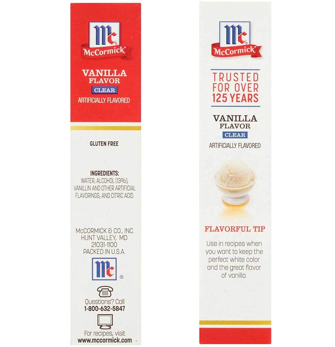 McCormick Vanilla Extract Clear Gluten Free - 2 Oz - Pack of 2 3