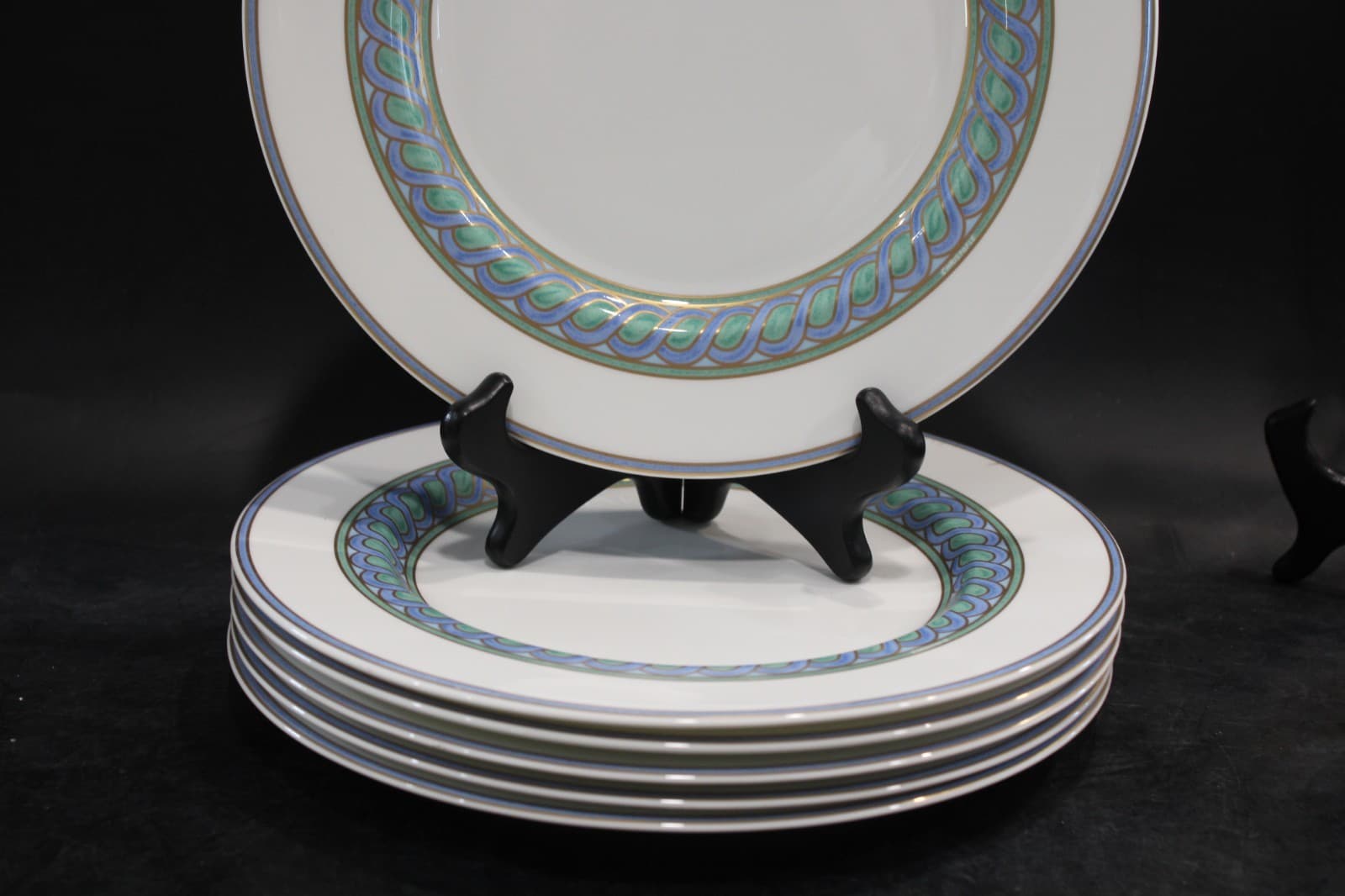 Christofle Torsade 6 Dinner Plates 10 5/8" 2