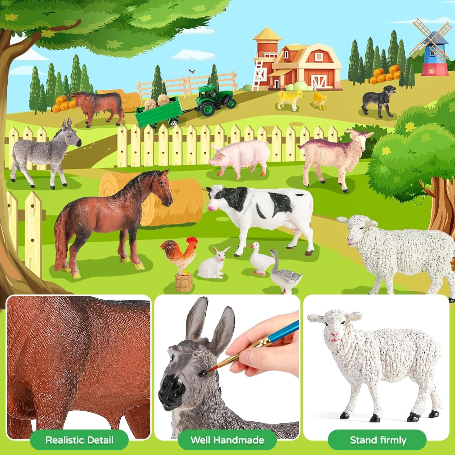 Farm Animal Toys for Toddlers,23 PCS with Realistic Animal...  2