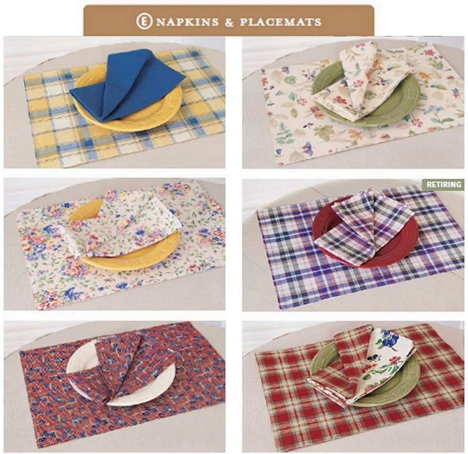 Longaberger Botanical Fields NAPKINS (Pair)... RARE ~ New FREE SHIPPING! 5