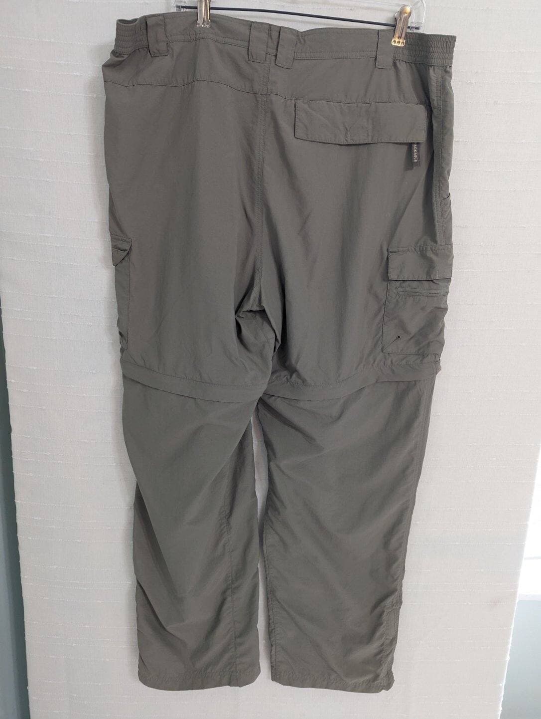 Columbia Titanium Mens XL Olive Green Convertible Pants Shorts Cargo Hiking  2