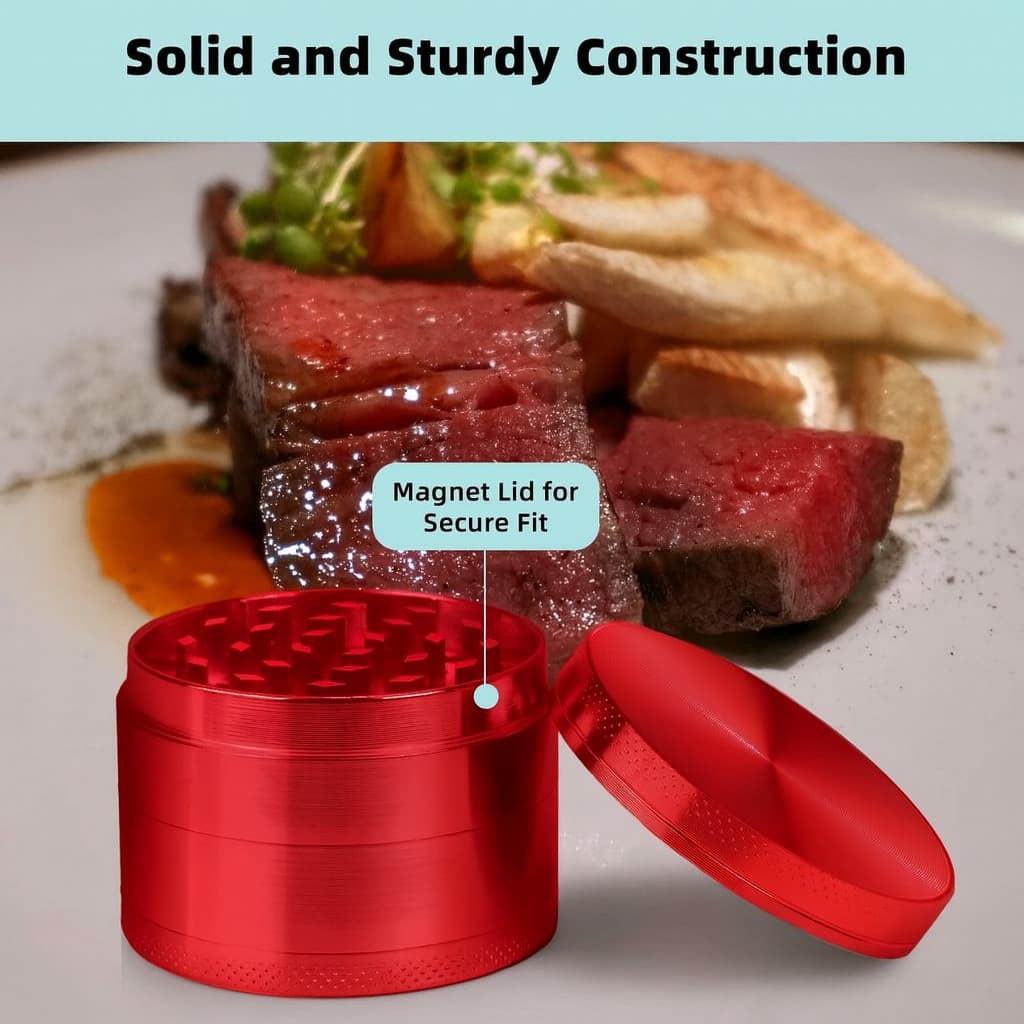 Trump 45 47 Red Herb Grinder – Modern Design, Multi-Chamber, Perfect for Foodies 4