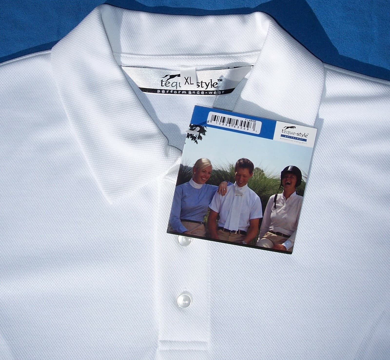 Teque-style Moisture Wicking Equine Golf Boat Sports Shirt XL Men Yardshirt #2