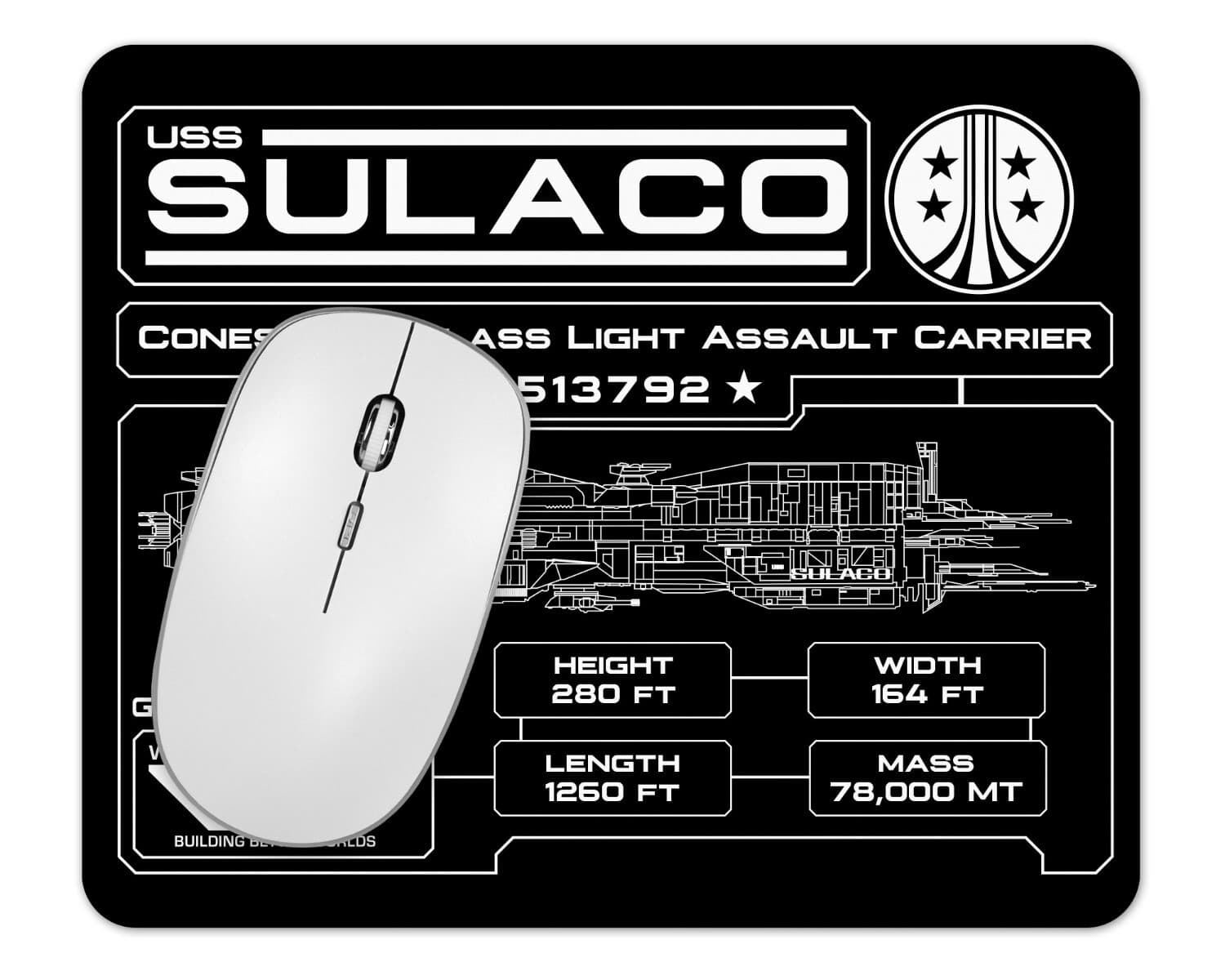 Aliens USS Sulaco Specifications 1/8" Thick Mouse Pad 2