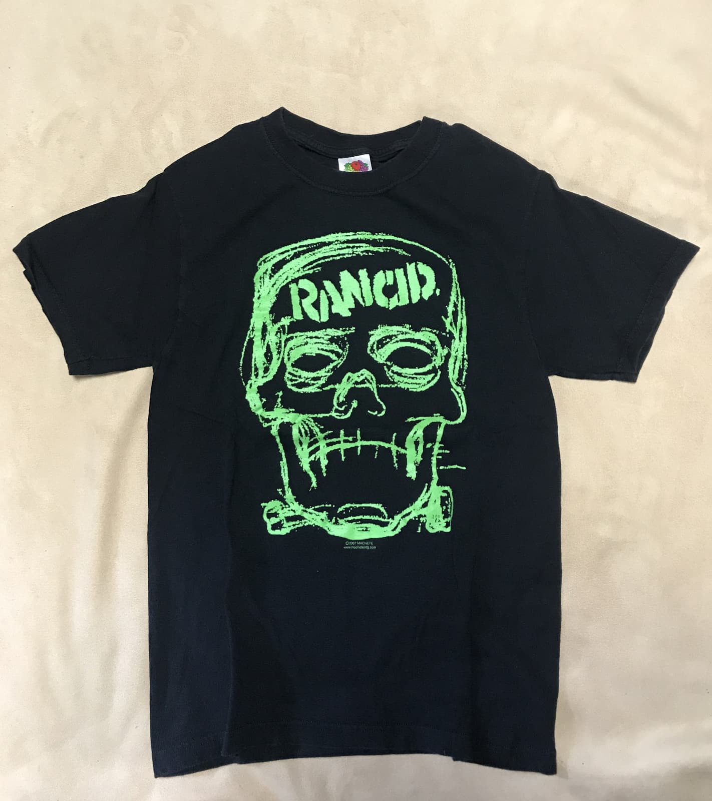 Rancid Green Skull Frankenstein shirt Size Small RARE