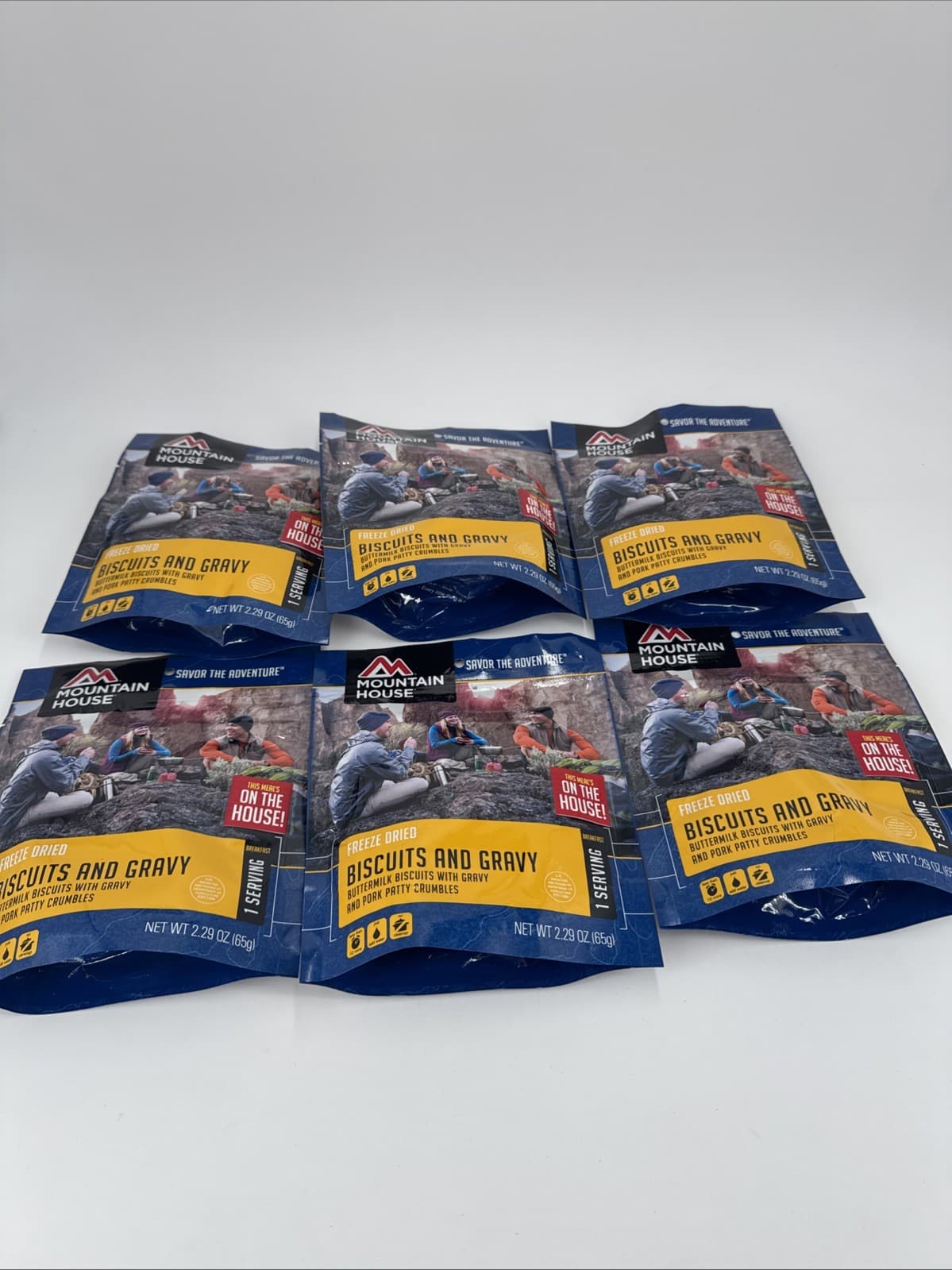 Mountain House Biscuits and Gravy Freeze-Dried Emergency Food Lot of 6 5