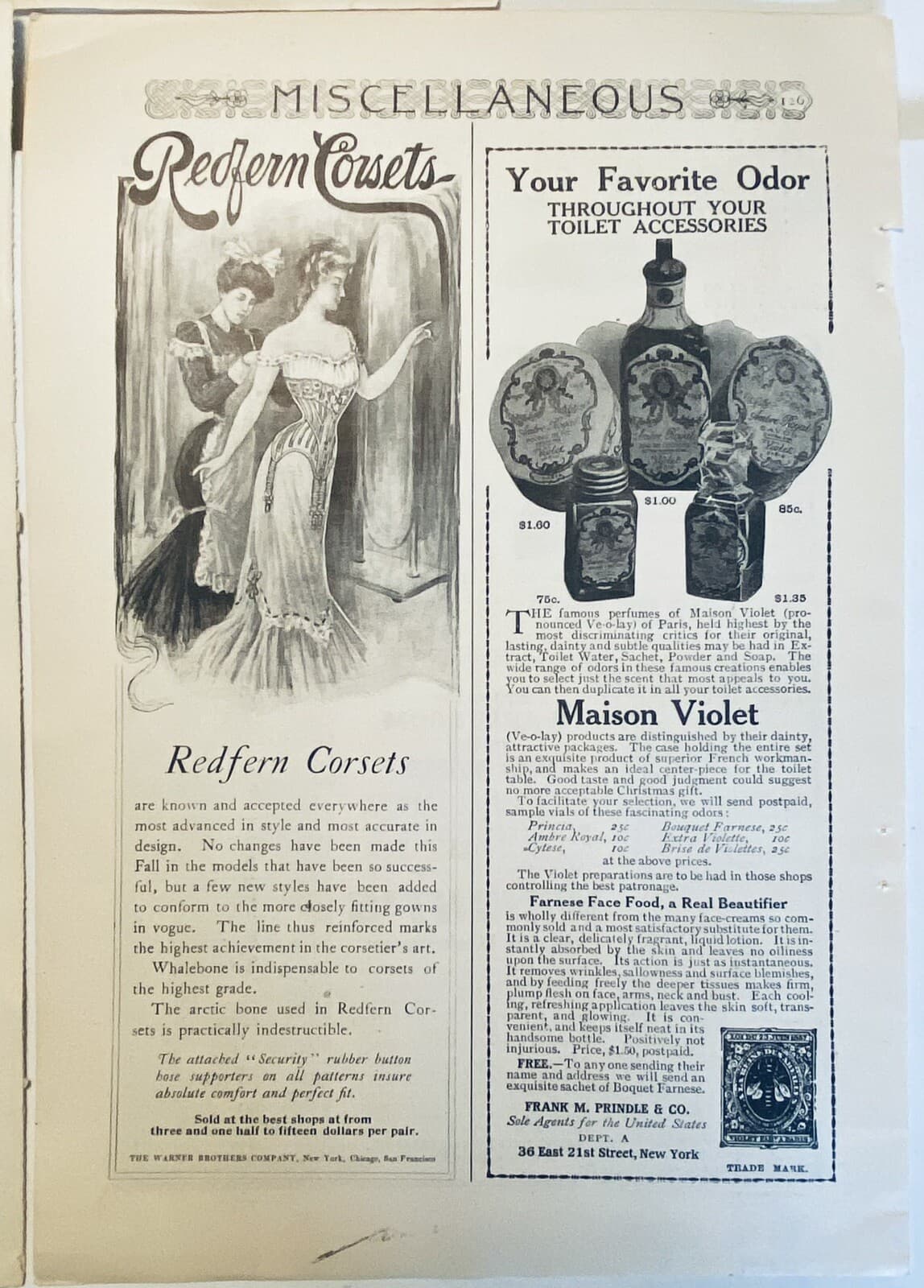 1905 Lot of 3 Vintage Printed Ad Women's Fashions Outfits Page 8x5" dresses LOOK 3