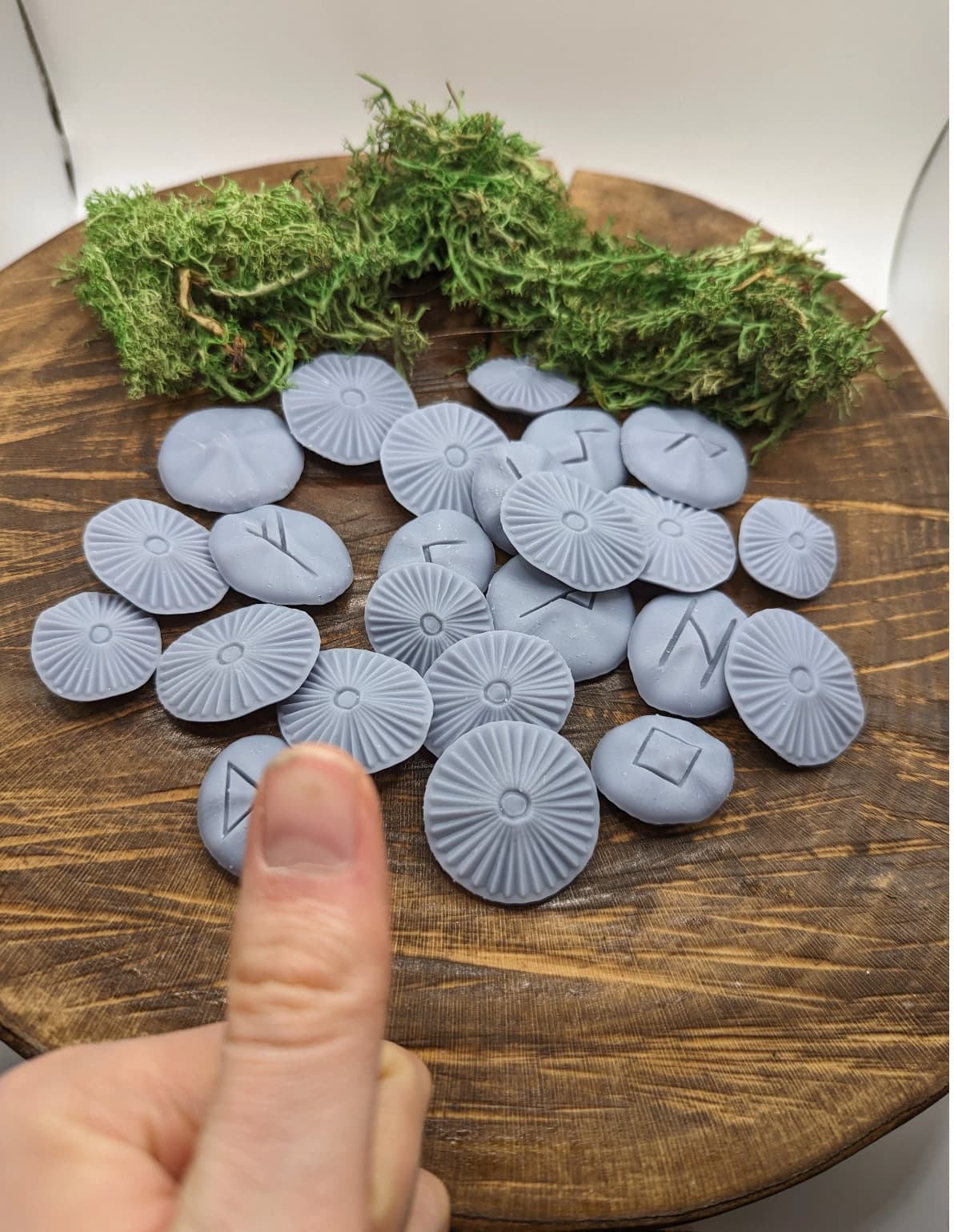 Elder Futhark Mushroom Runes Set Norse Elder Futhark Tiles Ritual Divination 3