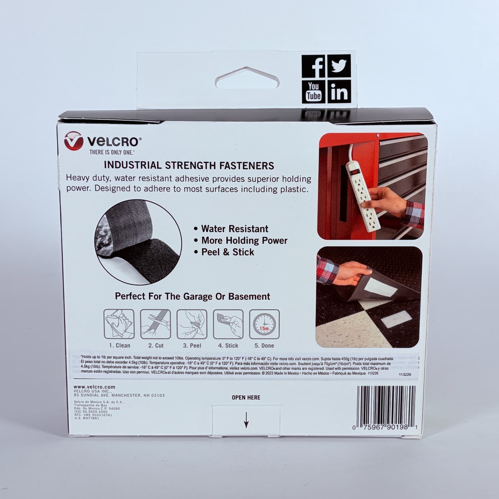 Velcro Industrial Strength Sticky-Back Hook and Loop Fasteners 2" x 15 ft 90198 2