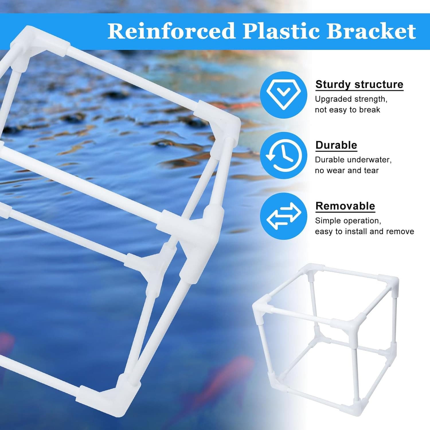 Pond Pump Filter, 7 Inch Anti-Clogging Pond Filter Bag Mesh Water Pump Barrier B 4