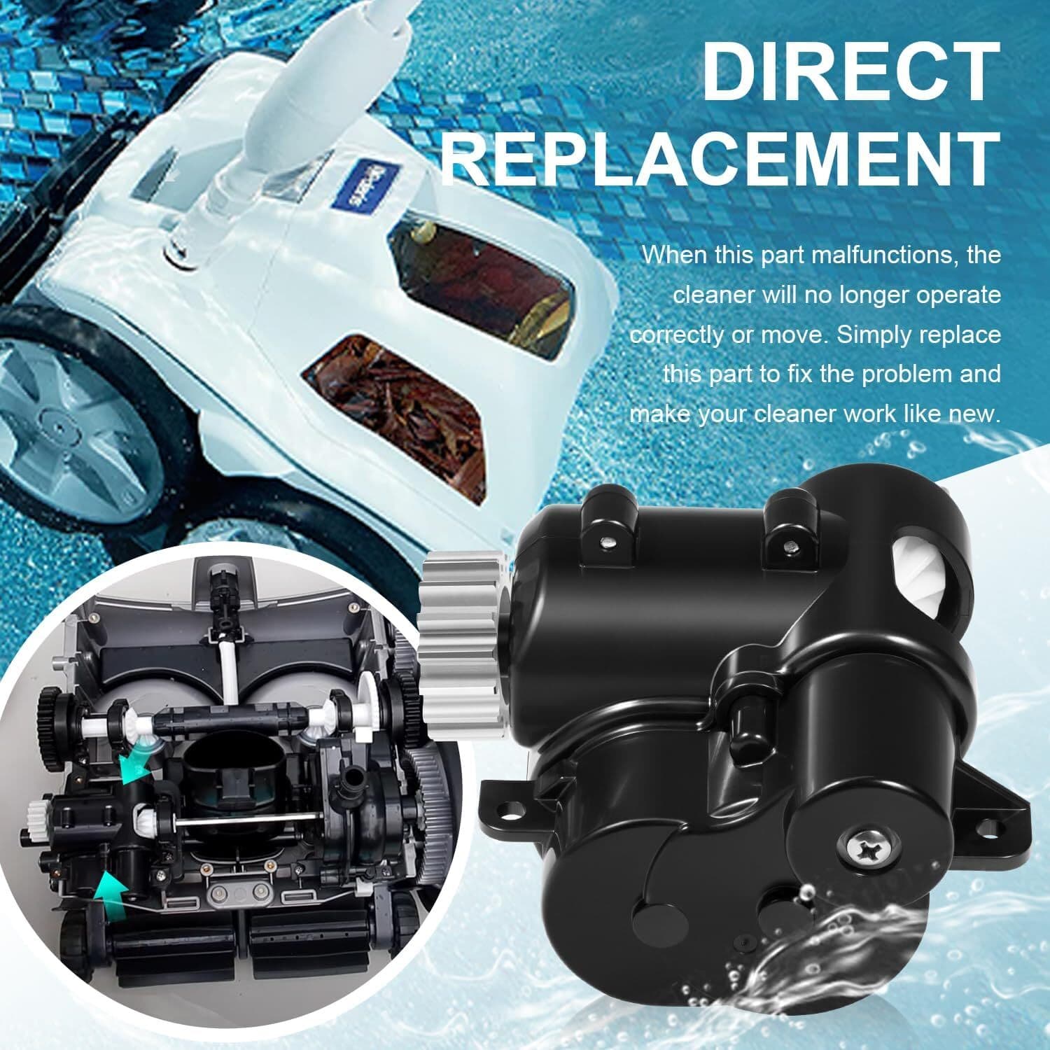 for Polaris Quattro P40/Sport Gearbox Assembly R0837300 NEW IMPROVED METAL GEAR 6