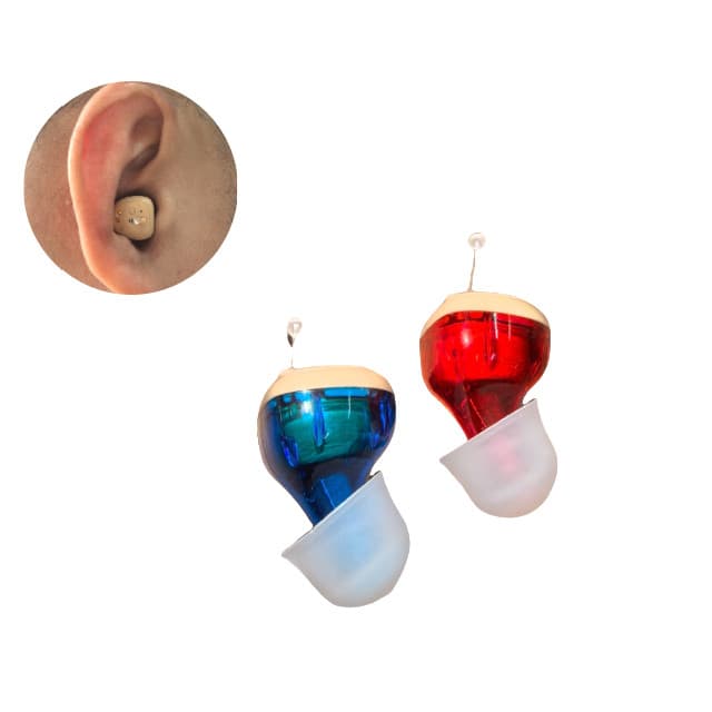 Pair Rechargeable Digital Invisible Hearing Aids Sound Voice Amplifier ITE Mini 5