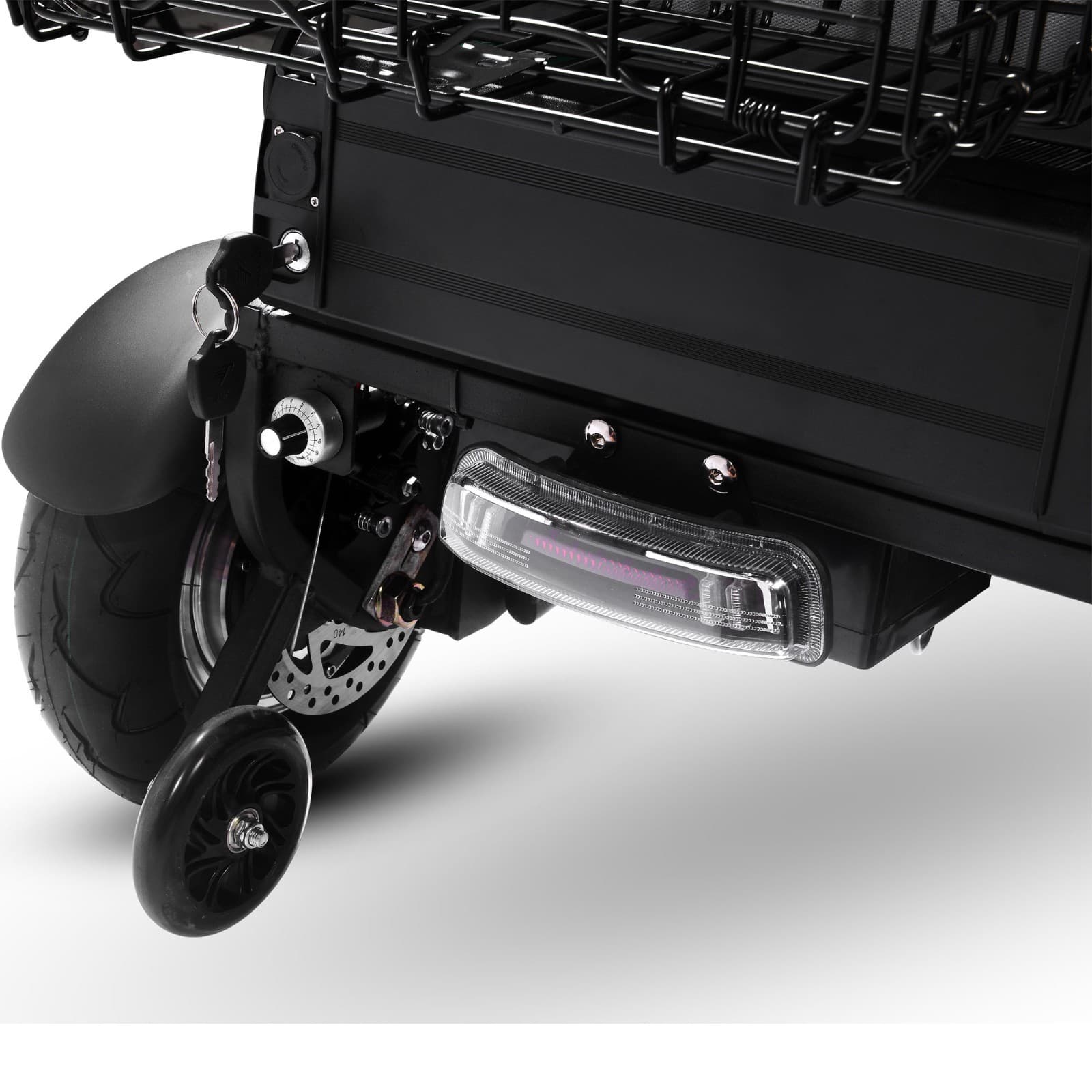 MotoTec Folding Mobility Electric Trike 48v 1000w Dual Motor Lithium Black 4