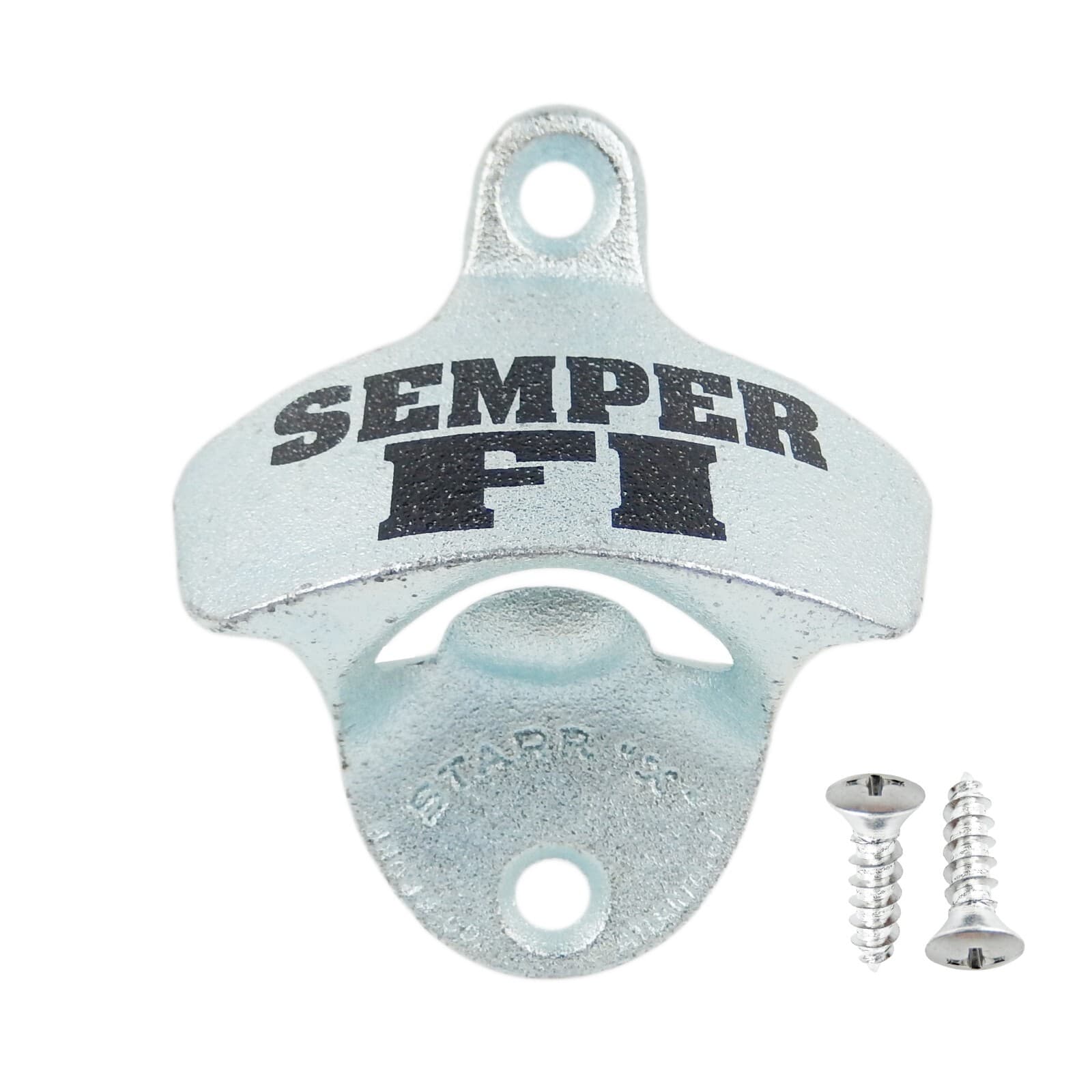 Starr Semper Fi Marines Bar Beer Soda Bottle Opener Wall Mounted Zinc Plated 2