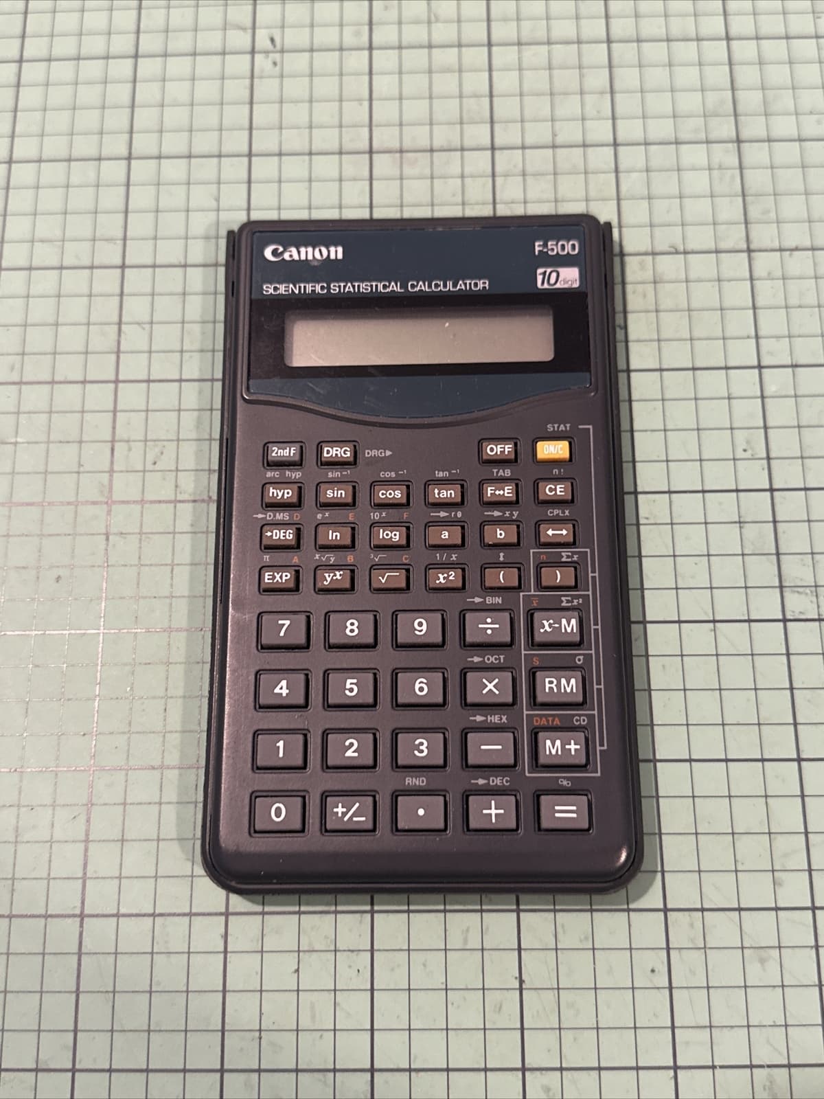 Canon F-500 Scientific Statistical Calculator, 10-digit, needs battery BS3