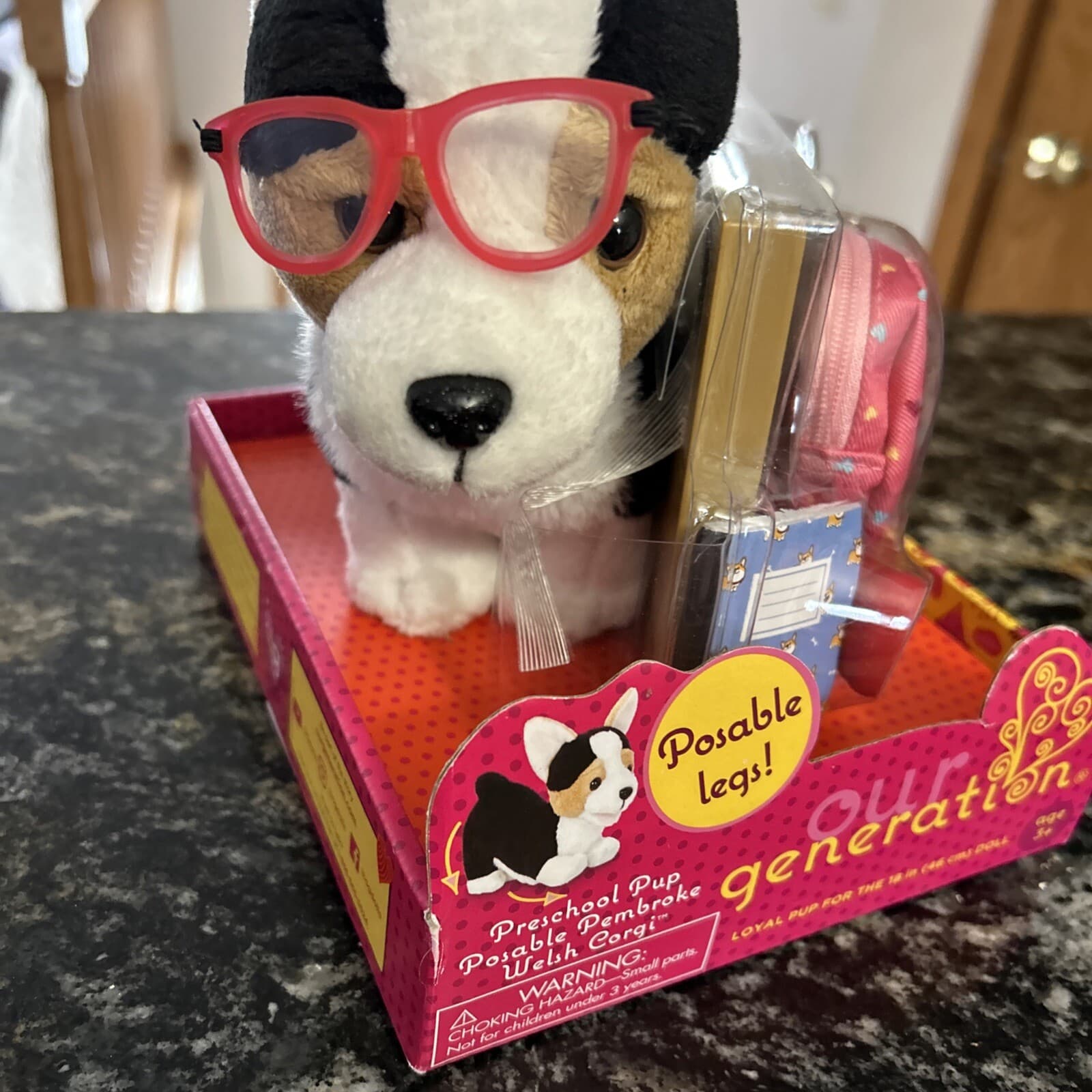 6967 Our Generation - Preschool Pup Posable Pembroke Welsh, Corgi Backpack NEW