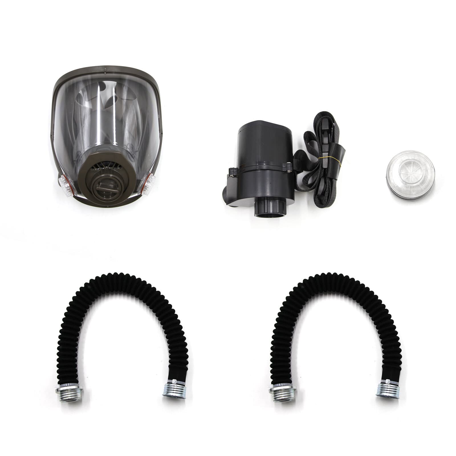 Full Face Gas Portable Electric Respirator Supplied Air Paint Spraying Chemical 3