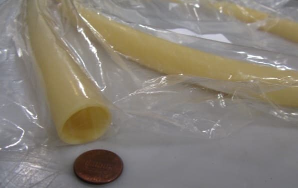 Latex Rubber Tubing Shore A35 Amber 7/8" OD x 3/4" ID x 1/16" Wall x 5 Ft Length 5