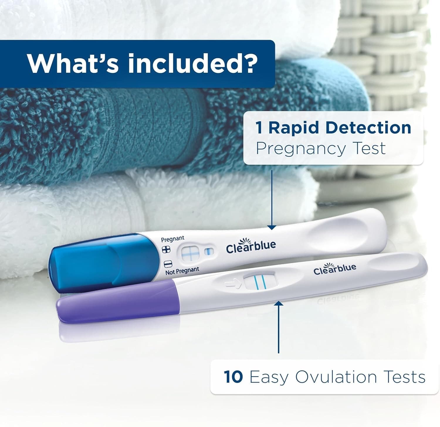 Clearblue Ovulation Complete Starter Kit, 10 Ovulation Tests 1 Pregnancy Test 2