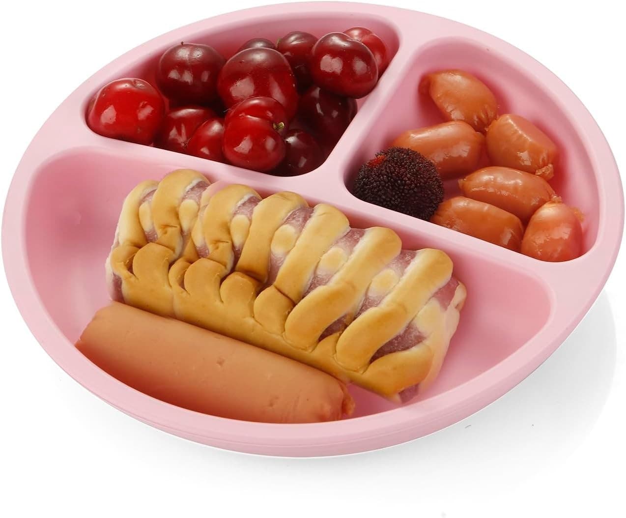 Paquete de 3 Platos para Nino Pequeno Platos Divididos de Silicona con Succion p 6