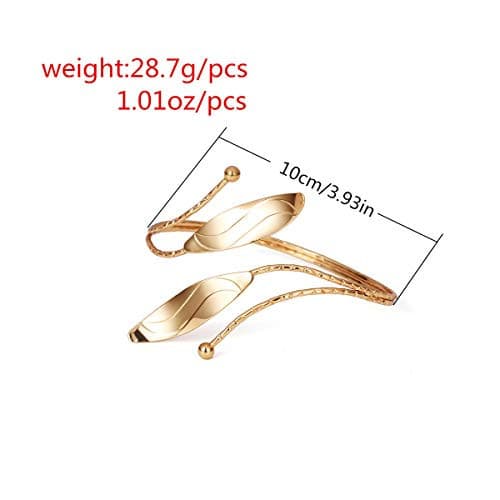 Suoirblss Metal Egyptian Arm Bracelet Upper Arm Cuff Jewelry Arm Bangles Gold 3