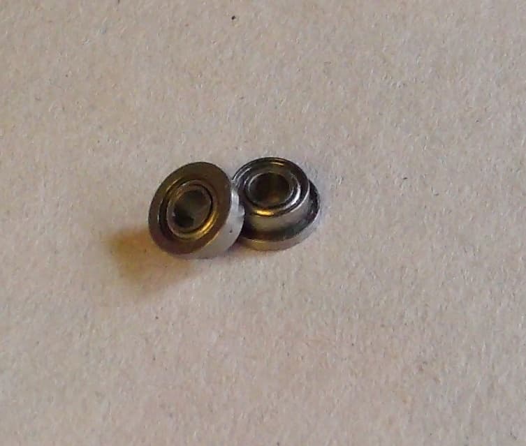 ABEC 7 - 3/32" Axle Ball Bearings - Flanged and Shielded - One Pair