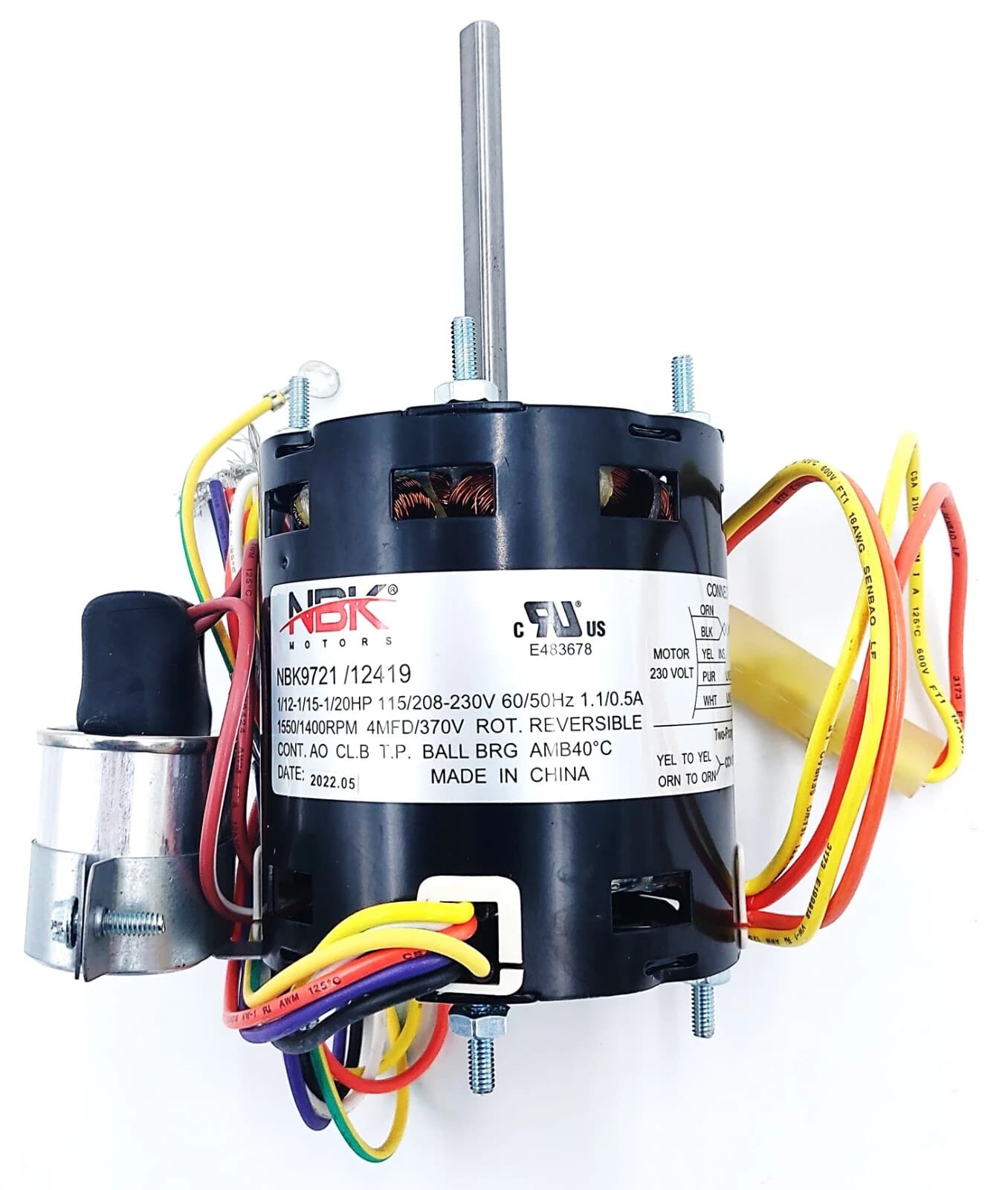9721 Hvac Motor,115/208 To 230V,3-1/8 In.  Same Day Shipping by 2pm CST 2