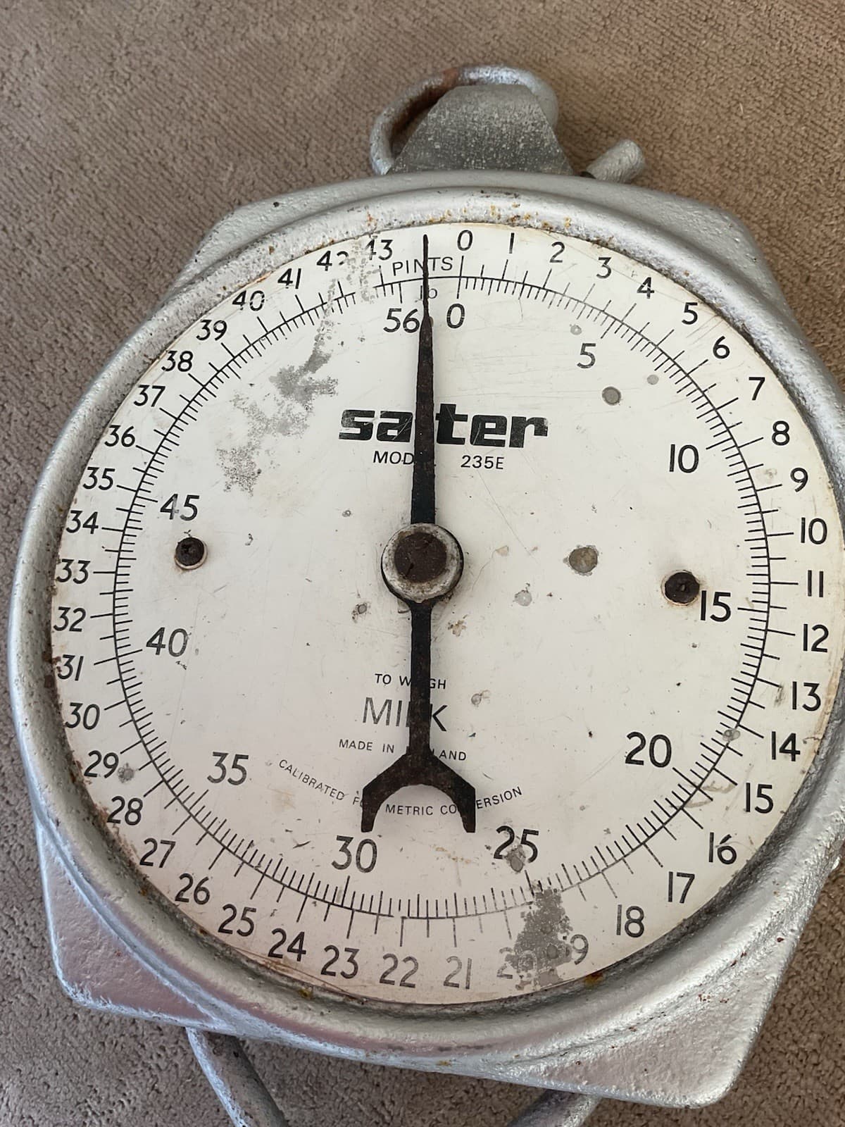 Vintage Salter Milk Hanging Scales 235E 6