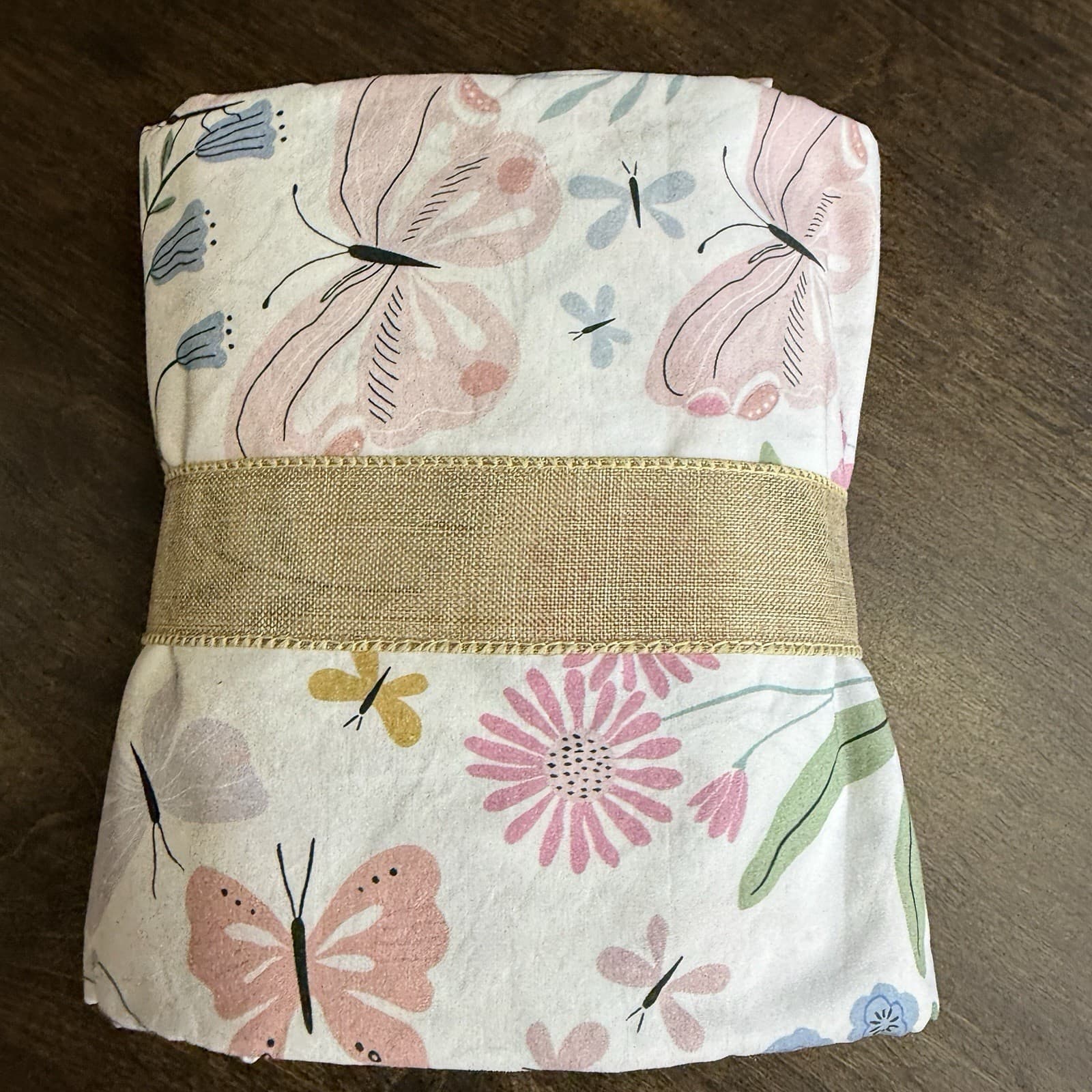 POTTERY BARN KIDS ORGANIC WILDFLOWER BUTTERFLY TODDLER BED 3 PIECE SHEET SET 6