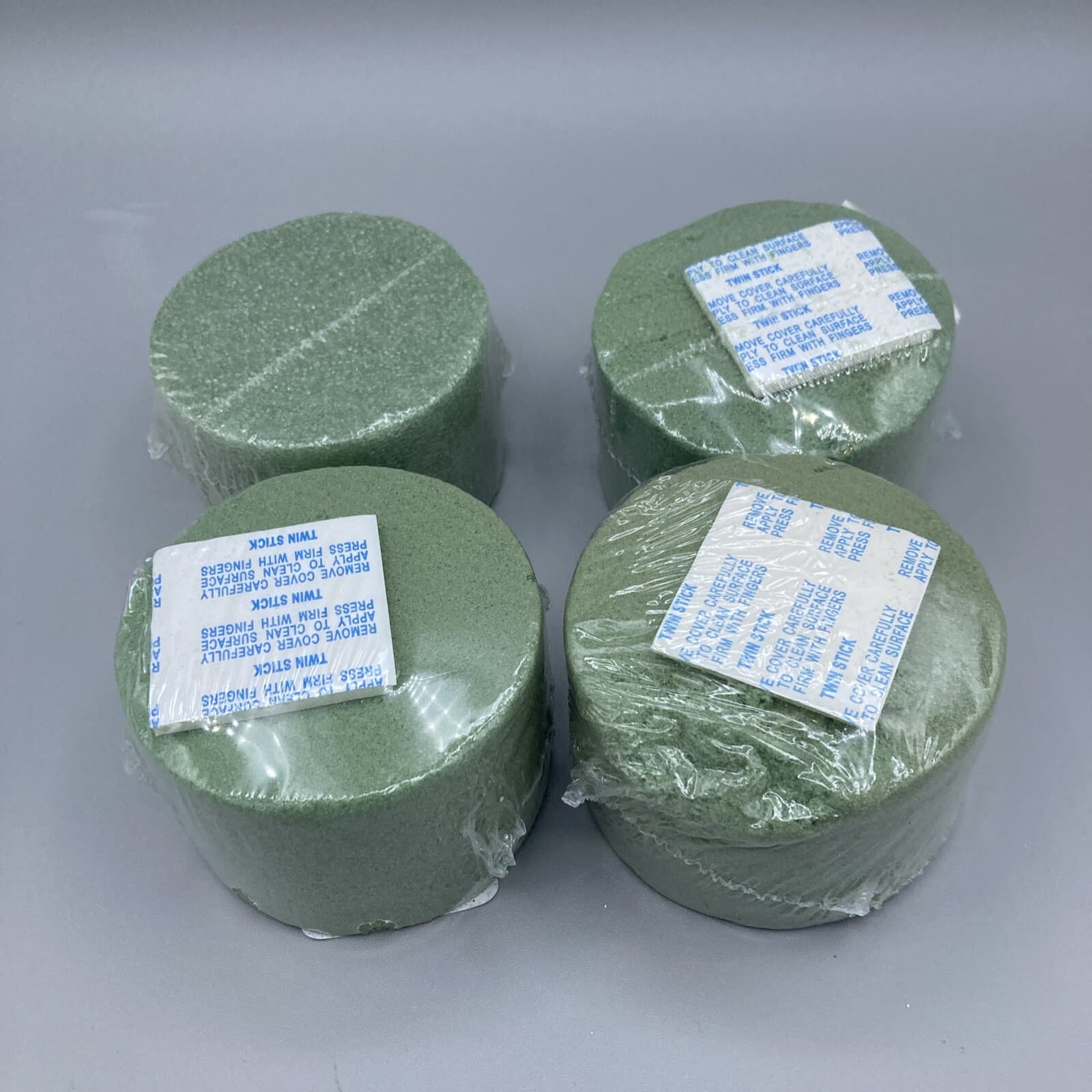 New 3X2" Disc Green Dry Strofoam Design It Foam for Silks & Naturals Lot of 4 3