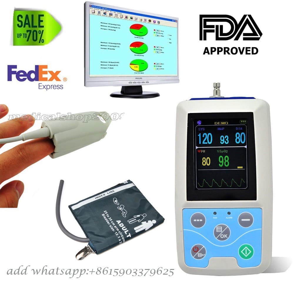 PM50 Ambulatory Blood Pressure Patient Monitor SPO2 Pulse Rate Software