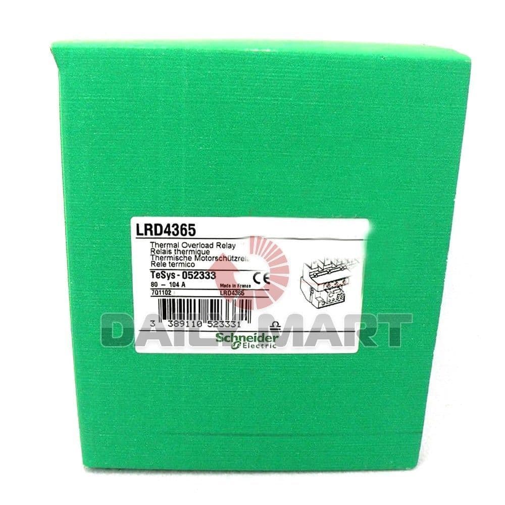 Schneider Electric Thermal Overload Relay LRD4365 80-104A New In Box Free Ship 4
