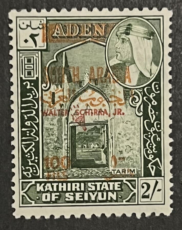 Travelstamps: 1966 Aden Stamps Astronaut Walter Schirra, Jr. OP 100f/2s MNH OG 2