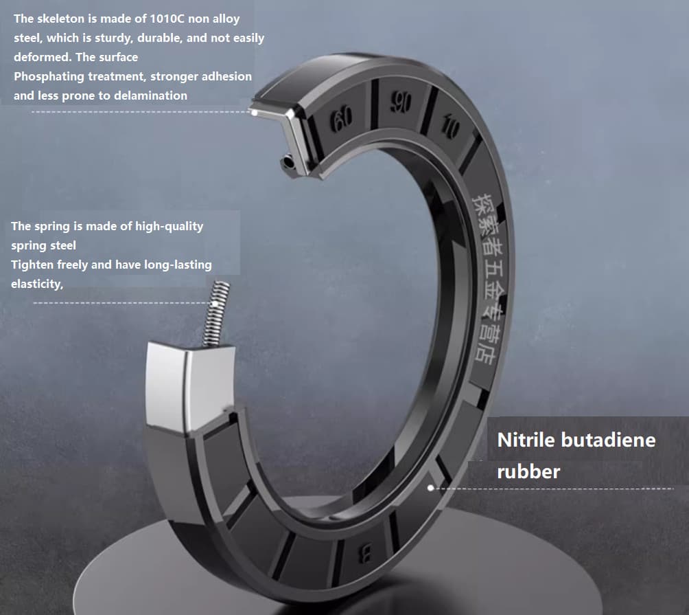 OIL SEAL - 44mm Inner Dia. Metric R23/TC Lip Arrangement NBR Rotary Shaft Seal 3