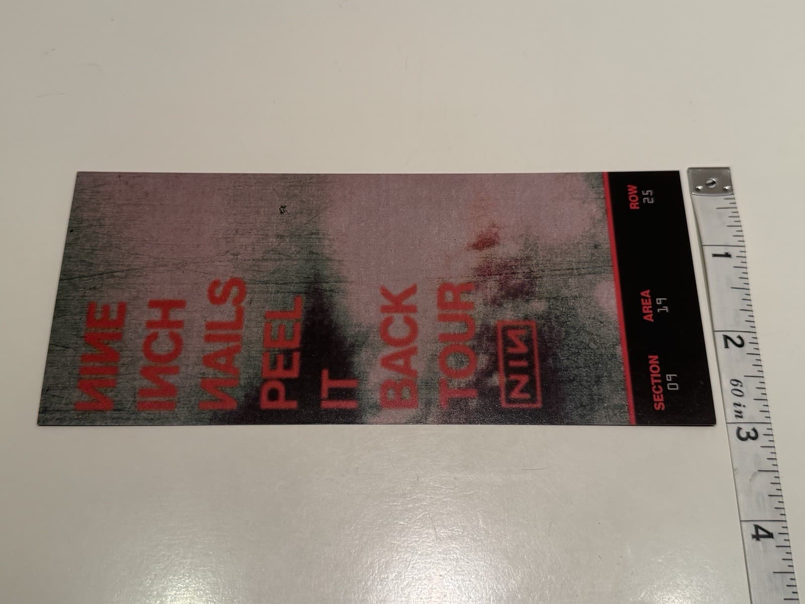 Official NIN Nine Inch Nails 2025 Peel It Back Tour Souvenir Ticket Tron Promo 5