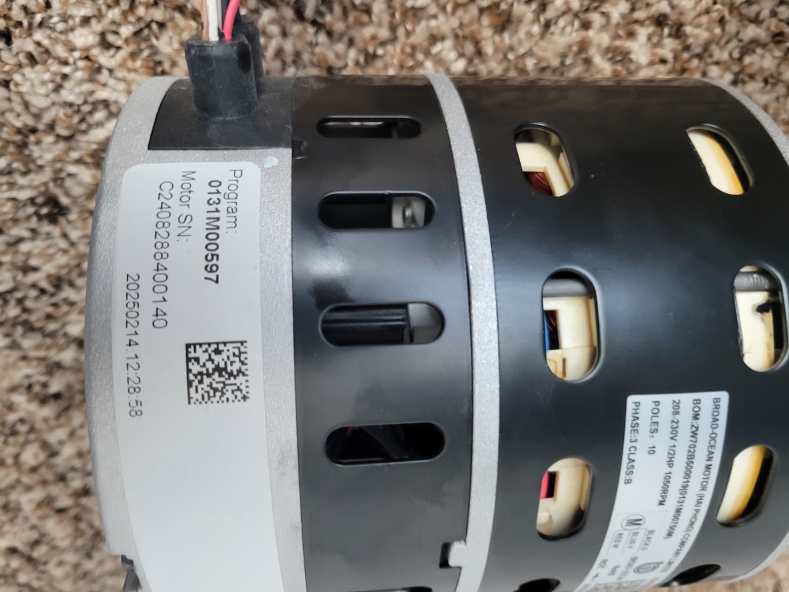 0131M00596SC Controller  And 0131M00750M 1/2 HP Variable Speed Blower Motor 2