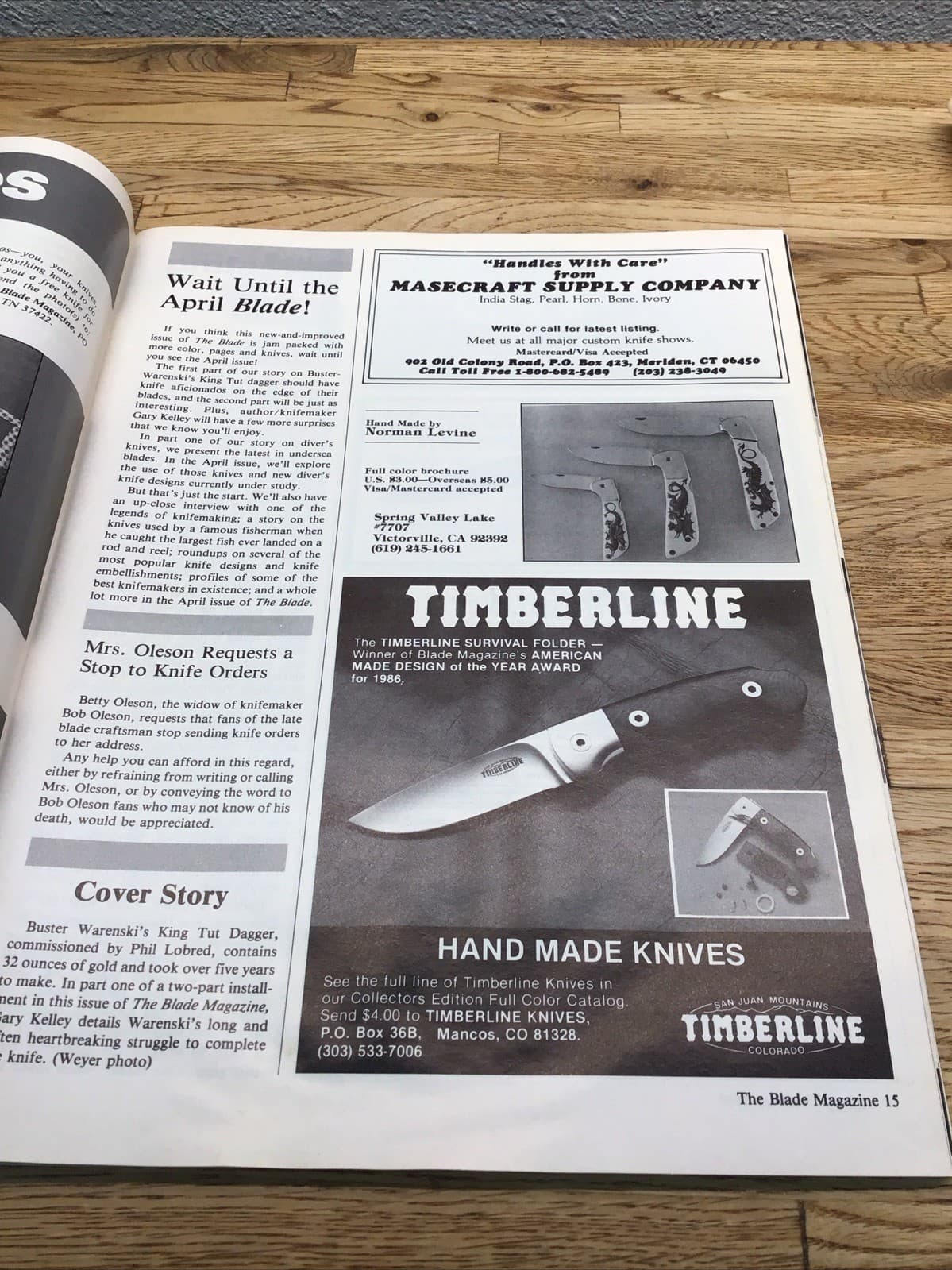 Lot Of 4 Vintage Blade Magazine, Knives Illustrated EUC B-2 5