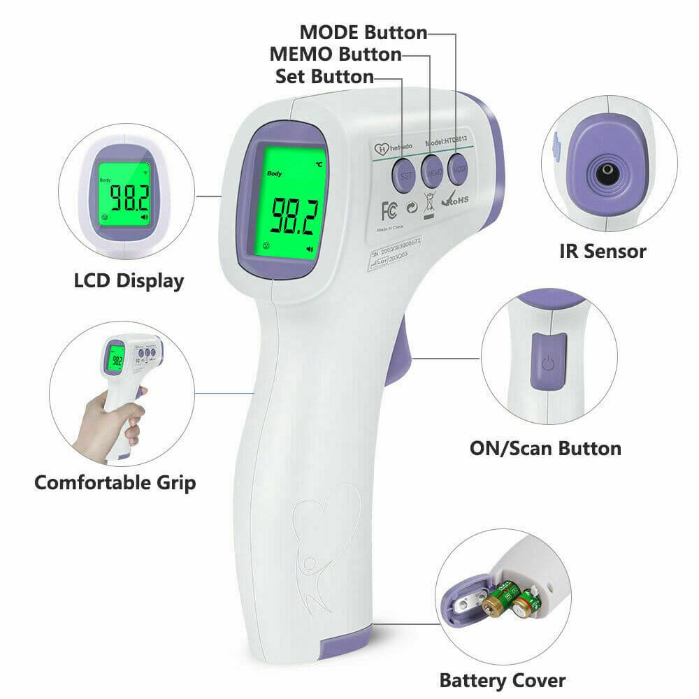 Infrared Thermometer Gun No Touch Digital Laser Temperature Reading 2
