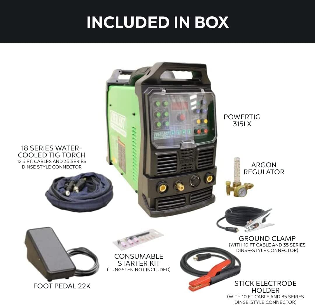 PowerTIG 315LX GTAW-P 315AMP ACDC TIG STICK ADVANCE PULSE WELDER by EVERLAST 3