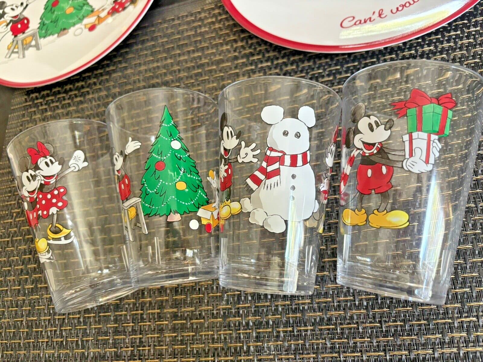 Disney Pottery Barn Mickey Mouse Cup holiday Christmas party gift peanuts SET , 2