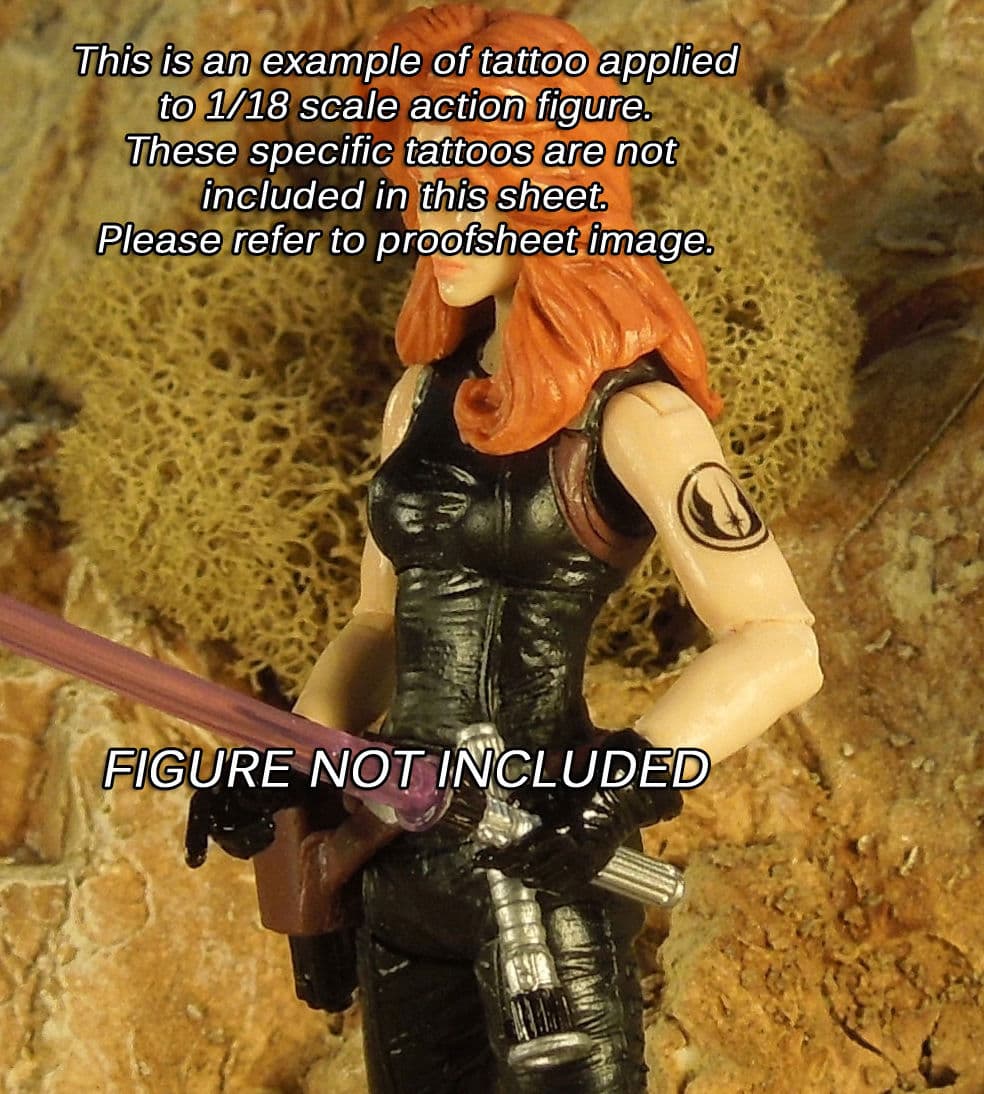 1/12 Scale GI Joe Gung Ho Leatherneck Uniform Waterslide Decals for 6 inch figs 2